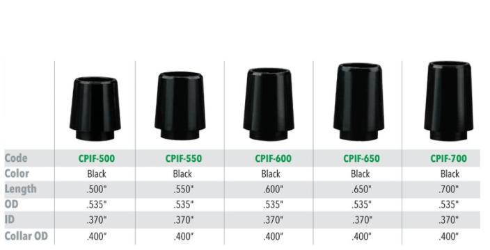 ferrules-parallegrave;les-pour-hybrides-fers-et-wedges-.370quot;-collared-.500quot;-x12